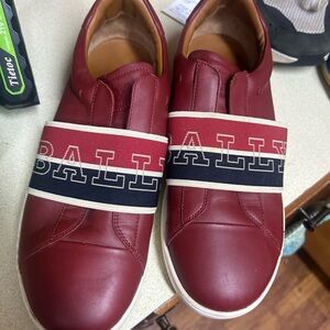 Bally Men's Burgundy Leather Sneakers